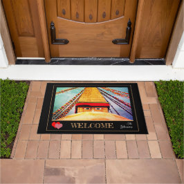 Vintag Stupa - Boudhanath, Kathmandu, Nepal /LG2 Fußmatte