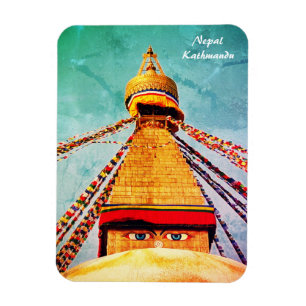 Vintag Stupa - Boudhanath, Kathmandu, Nepal Magnet