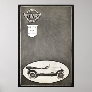 Vintag Stutz Car Ad von 1919 Poster