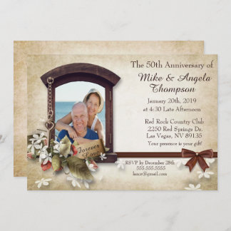 Vintag Style 50th Anniversary Einladung