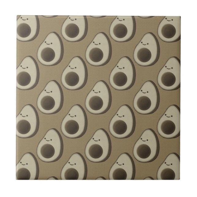 Vintag Style Avocado Pattern Fliese (Vorderseite)