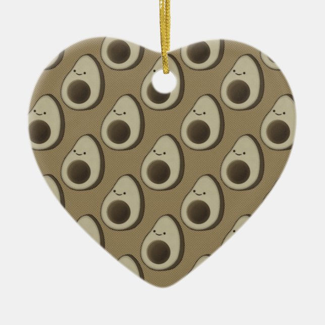 Vintag Style Avocado Pattern Keramikornament (Vorne)