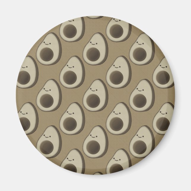 Vintag Style Avocado Pattern Magnet (Vorne)