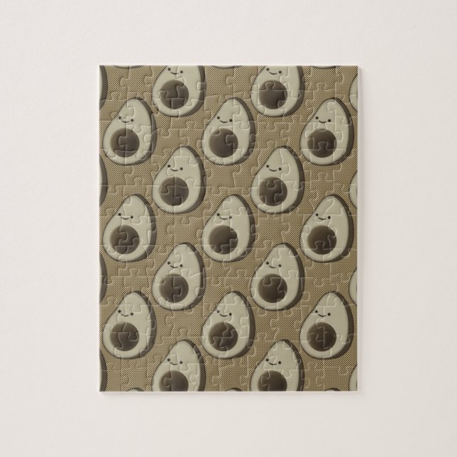 Vintag Style Avocado Pattern Puzzle (Vertikal)