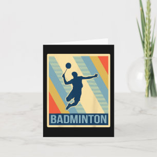Vintag Style Badminton T Shirt Karte