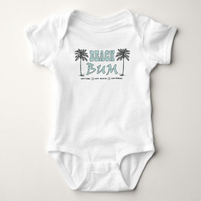 Vintag Style Beach Bum Baby Onsie Strampler (Vorderseite)