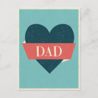 Vintag Style Blue Heart Red Banner