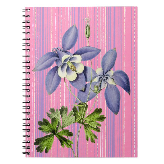 Vintag Style Columbine Blume Journal Notizblock (Vorderseite)