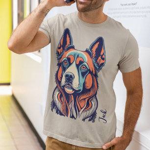 Vintag Style German Shepherd T - Shirt