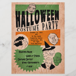 Vintag Style Halloween Costume Party Einladung