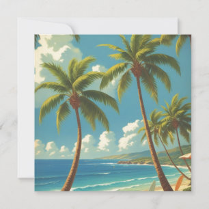 Vintag Style Hawaiian Travel Aloha Hawaii Card