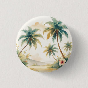 Vintag Style Hawaiian Travel Honolulu Button