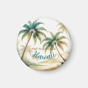 Vintag Style Hawaiian Travel Honolulu Magnet