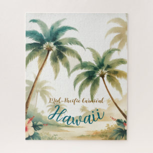 Vintag Style Hawaiian Travel Honolulu Puzzle