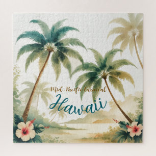 Vintag Style Hawaiian Travel Honolulu Puzzle