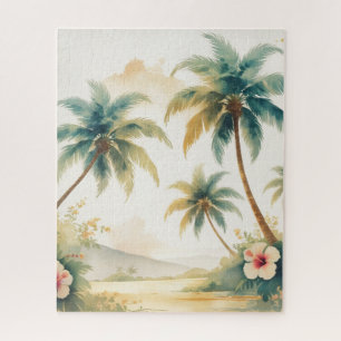 Vintag Style Hawaiian Travel Honolulu Puzzle