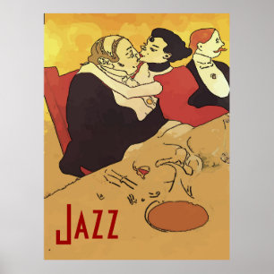 Vintag Style Jazz Kiss Poster