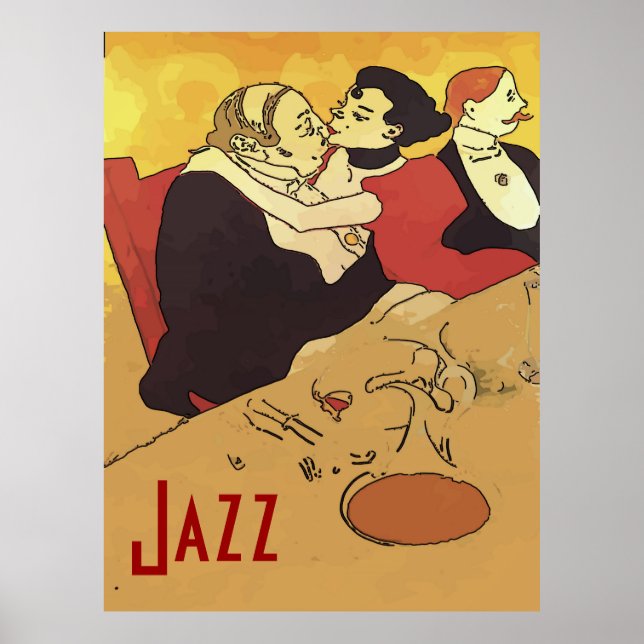 Vintag Style Jazz Kiss Poster (Vorne)