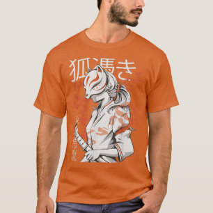Vintag Style Kitsune japanisches Anime Otaku Aesth T-Shirt