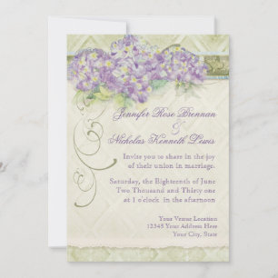 Vintag Style Lilac Hydrangea - Einladung zur Hochz