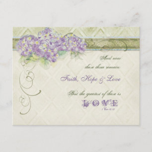 Vintag Style Lilac Hydrangea - UAWG Response Card RSVP Karte