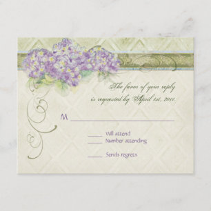 Vintag Style Lilac Hydrangea - UAWG Response Card RSVP Karte
