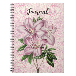 Vintag Style Lily Bunch Mauve Pink Journal Notizblock