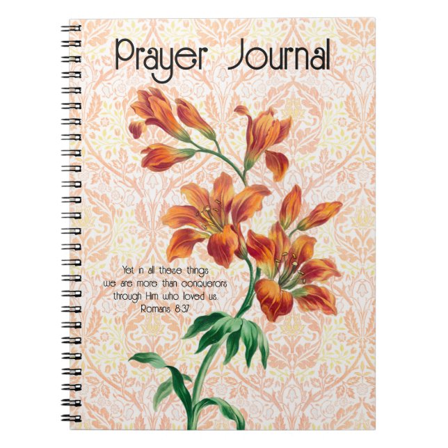 Vintag Style Lily Bunch Prayer Journal Notizblock (Vorderseite)