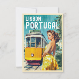 Vintag Style Lissabon Travel Card
