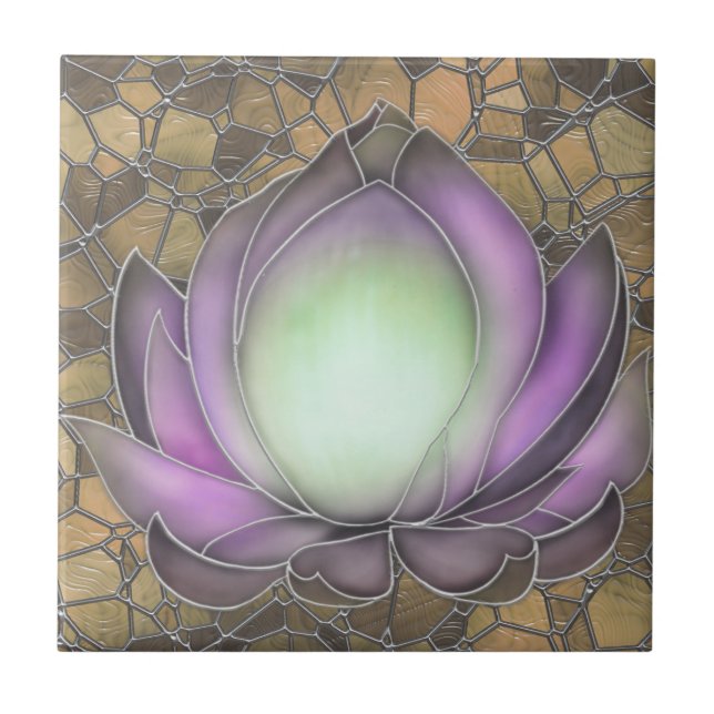 Vintag Style Lotus Keramik Tile Fliese (Vorderseite)