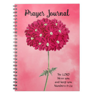 Vintag Style Magenta Hydrangea Prayer Journal Notizblock