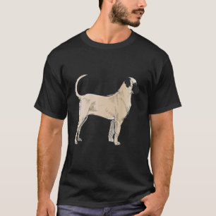 Vintag Style Mastiff Dog Portrait T-Shirt