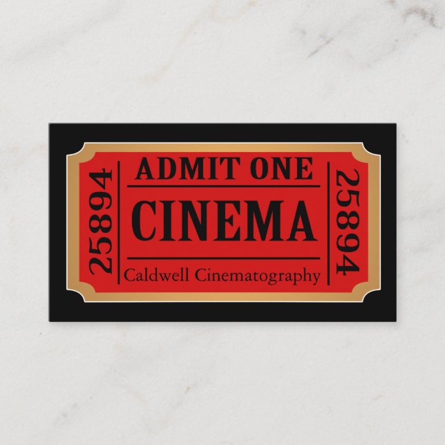 Vintag Style Movie Ticket Stub (Vorderseite)