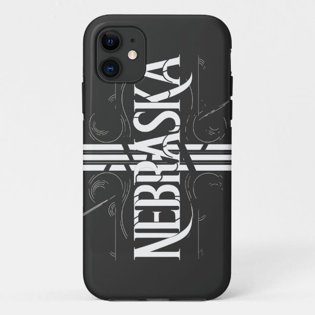Vintag Style Nebraska Textdesign Case-Mate iPhone Hülle (Rückseite)