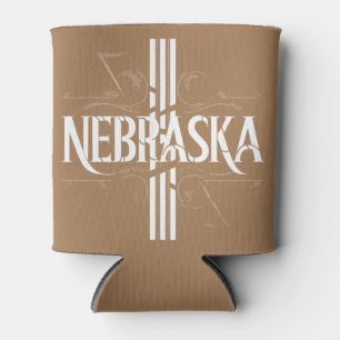Vintag Style Nebraska Textdesign Dosenkühler