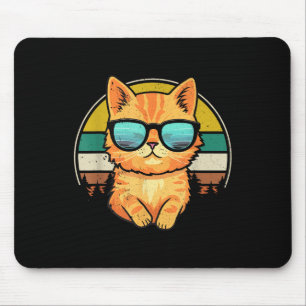 Vintag Style Orange Tabby Cat Friendly Wear Su Mousepad