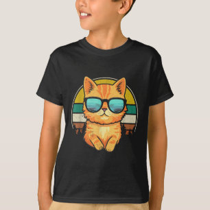 Vintag Style Orange Tabby Cat Friendly Wear Su T-Shirt