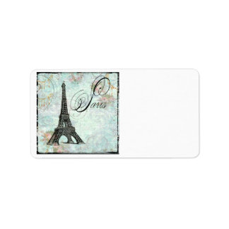 Vintag Style Paris Eiffel Tower Adressaufkleber
