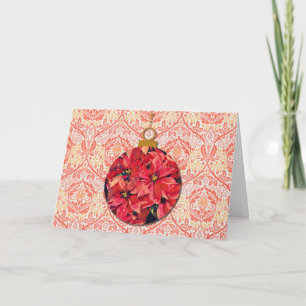 Vintag Style Poinsettia Weihnachtskarte Karte