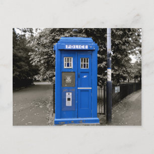Vintag Style Police Box, Glasgow, Schottland. Postkarte