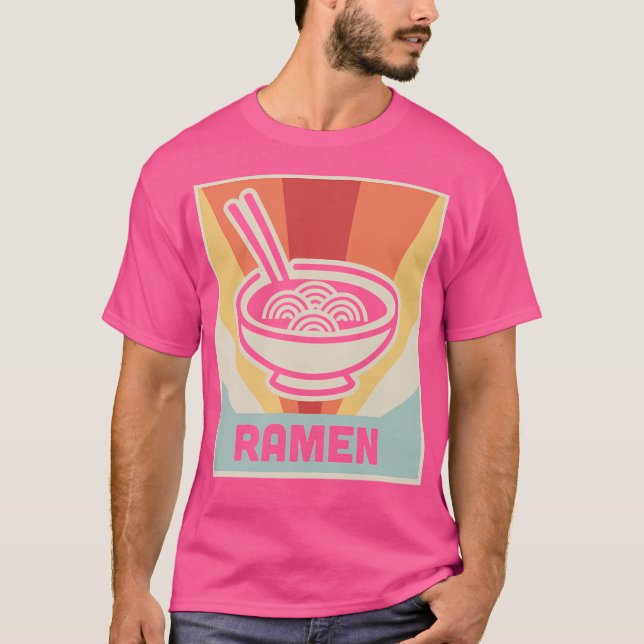 Vintag Style Ramen Poster T-Shirt (Vorderseite)