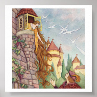 Vintag Style Rapunzel Poster