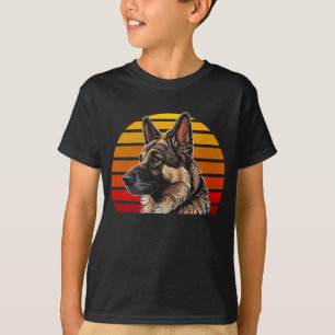 Vintag Style Retro Sunset German Shepherd T-Shirt
