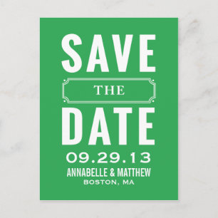 Vintag Style Save the Date Postkarte