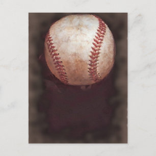 Vintag Style Sepia Baseball Artwork Postkarte