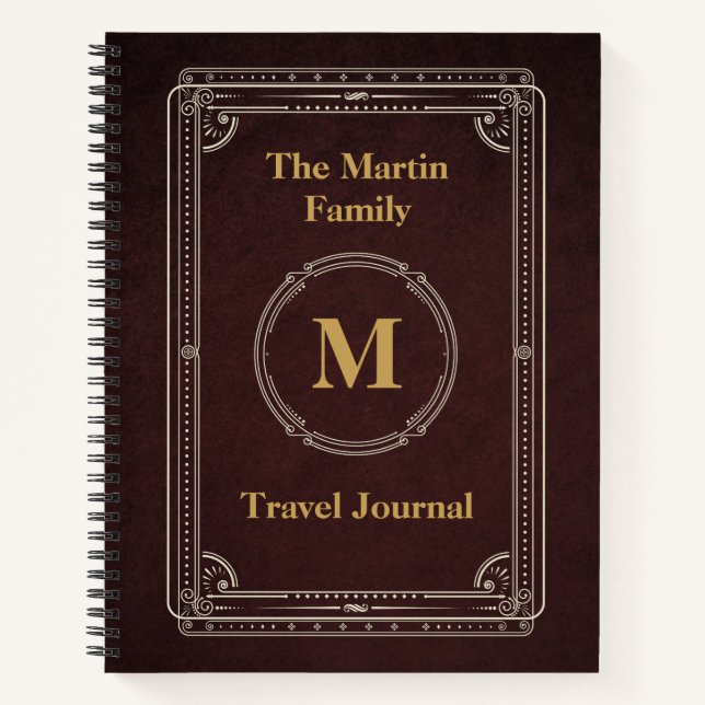 Vintag Style Travel Journal Notizbuch (Vorderseite)