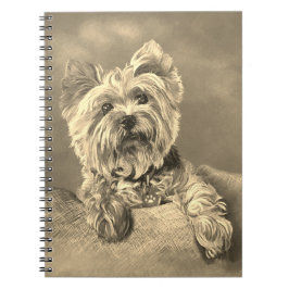 Vintag Style Yorkshire Terrier Spiral Notebook Notizblock