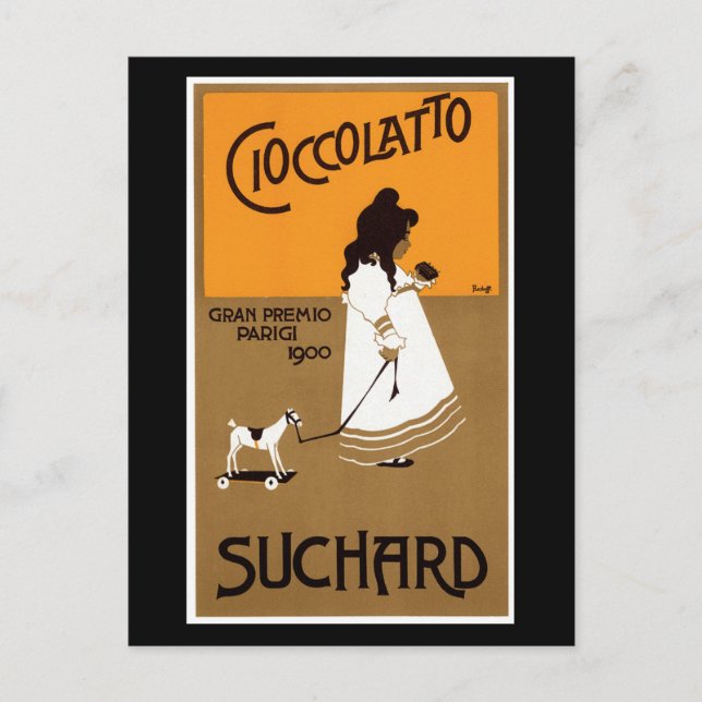 Vintag Suchard Cioccolatto Postkarte (Vorderseite)