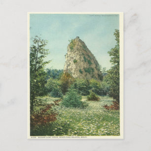 Vintag Sugar Loaf Rock Mackinac Insel Michigan Postkarte