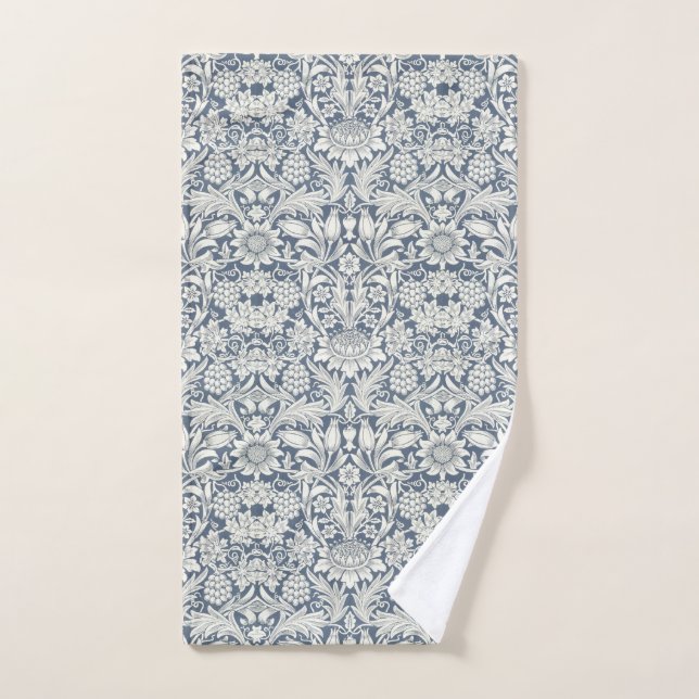 Vintag Sunflower William Morris Blues Handtuch (Handtuch)